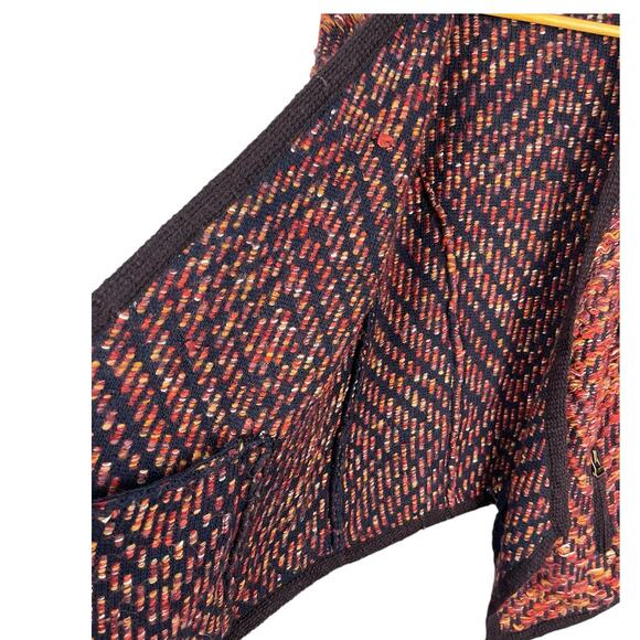 Anthropologie Moth Colorful Keavy Jacquard Cardigan Wool/Mohair Knit Size Small - Picture 8 of 10